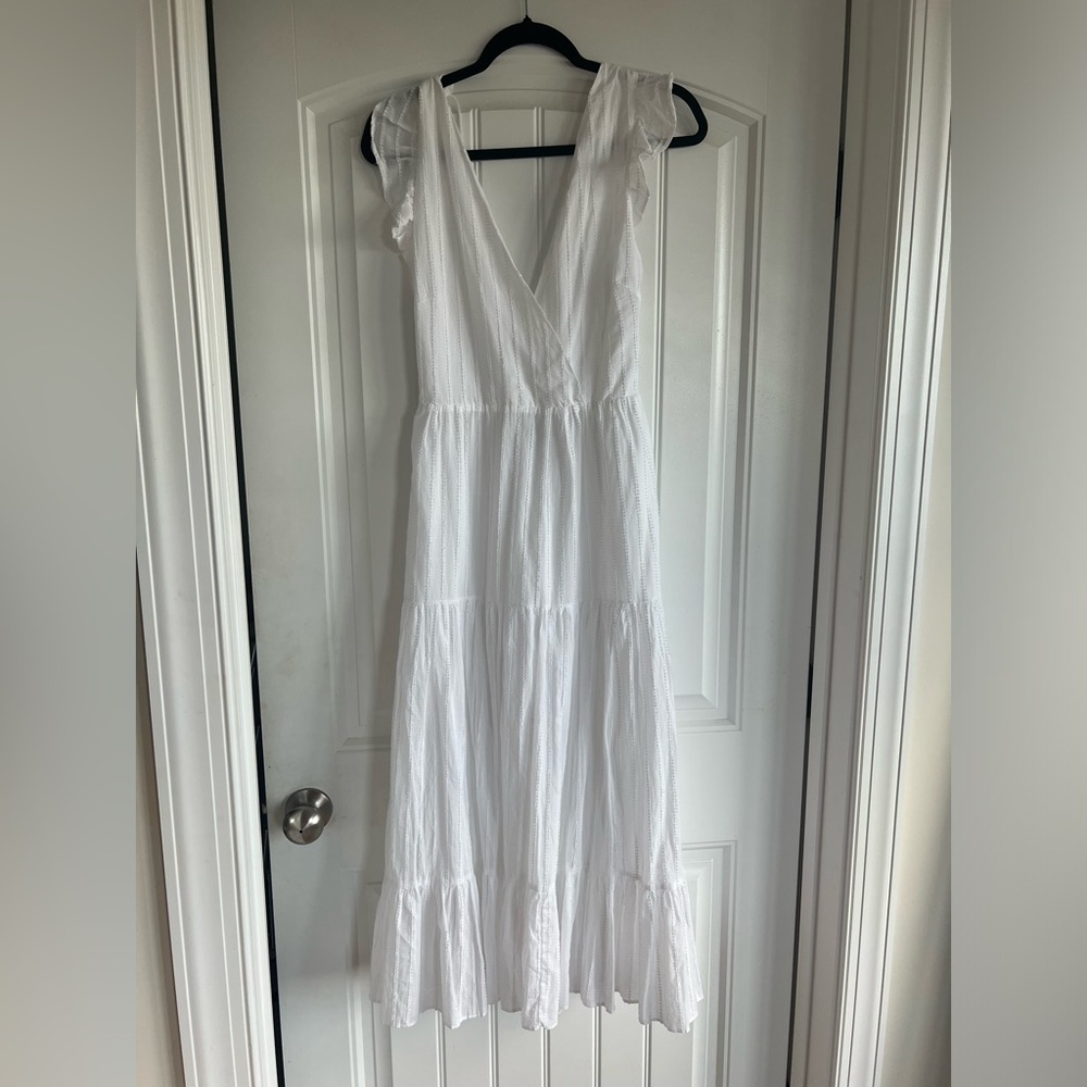 Zara White maxi dress-Small |NWOT| Cotton linen blend